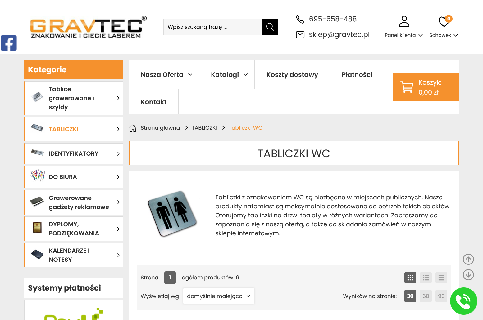 Jakie tabliczki stosuje się do oznakowania toalet?