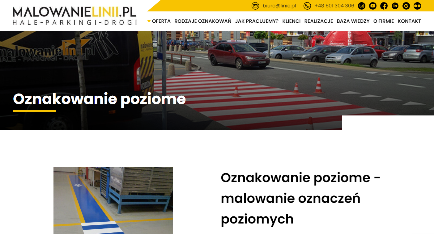 Oznakowanie poziome na parkingu - jakie linie i symbole są wymagane?