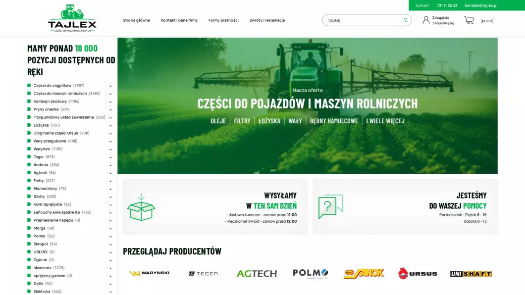 Części do maszyn rolniczych - Tajlex